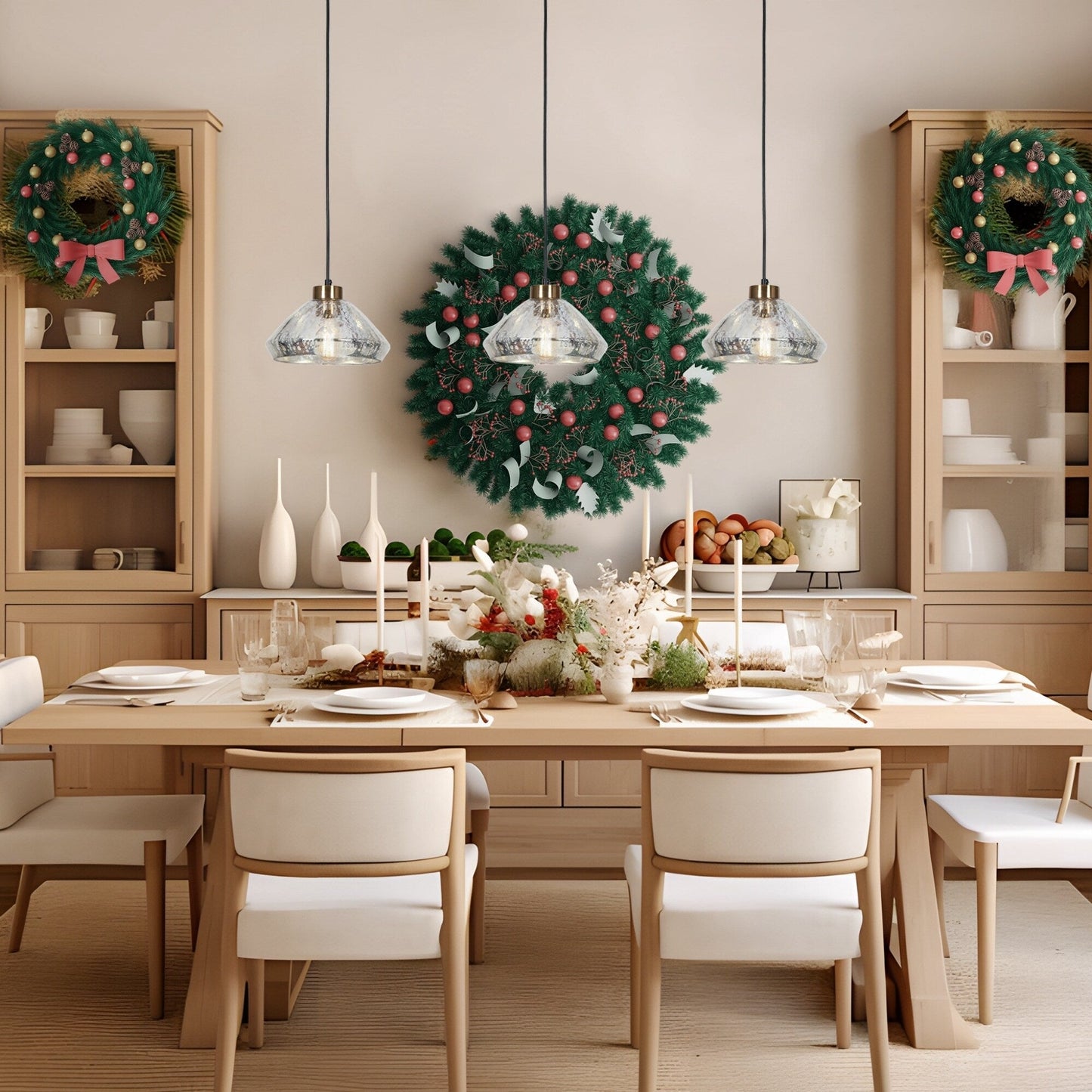 Suspension Flyn Modern à 1 ampoule en verre mercure pour îlot de cuisine