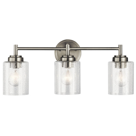 Luminaire de salle de bain Winslow à 3 lumières en nickel brossé de Kichler Lighting