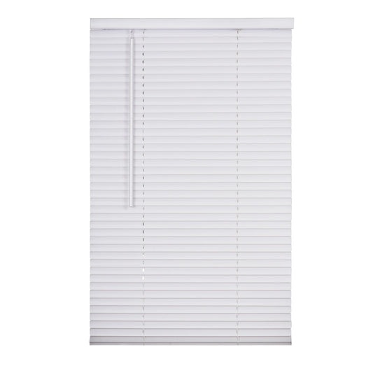 1 Cordless Vinyl Mini Blind - White