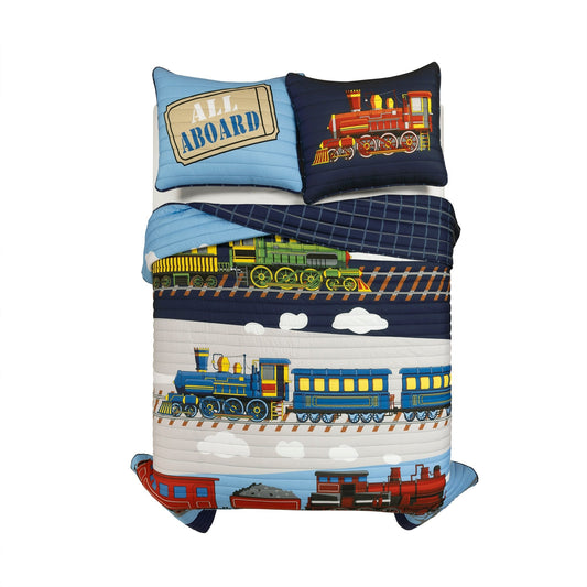 Lush Decor Steam Trains Quilt
