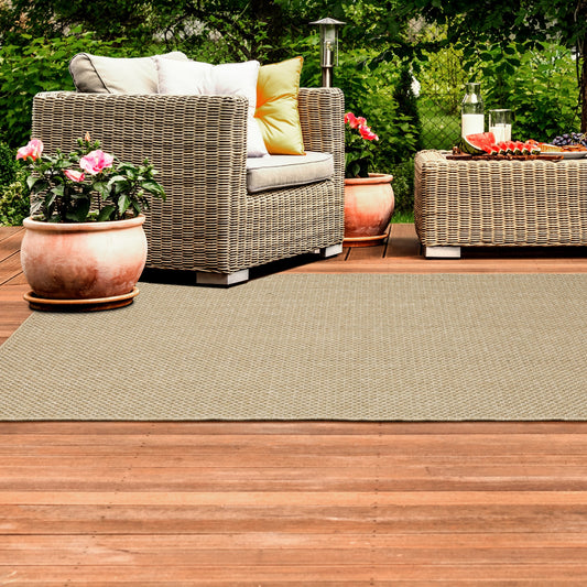 Style Haven Veranda Tonal Woven Basket Weave Indoor-Outdoor Rug