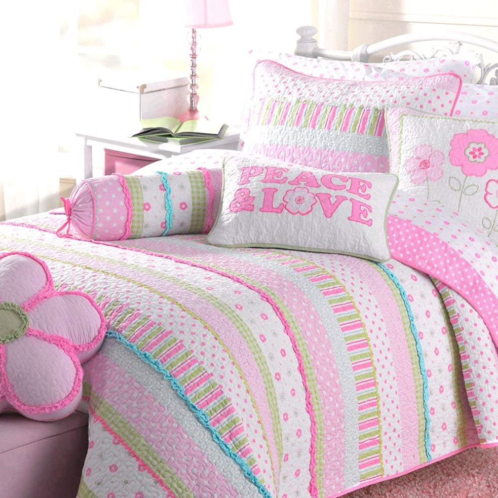 Taylor & Olive Sunfish Pink Pastel Cotton Quilt Bedding Set