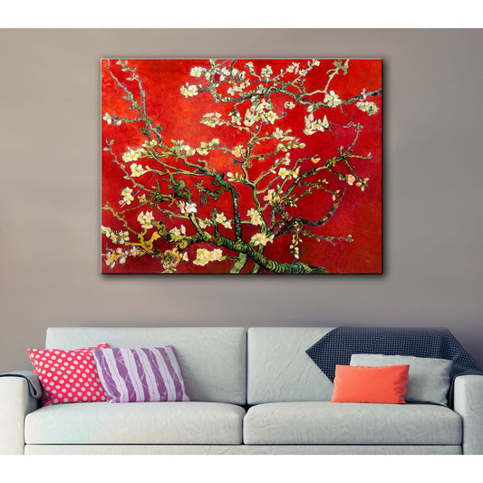 Vincent van Gogh 'Red Blossoming Almond Tree' Canvas