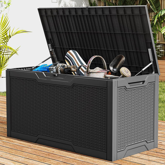 100 Gallon Outdoor Storage Waterproof Deck Box - N/A