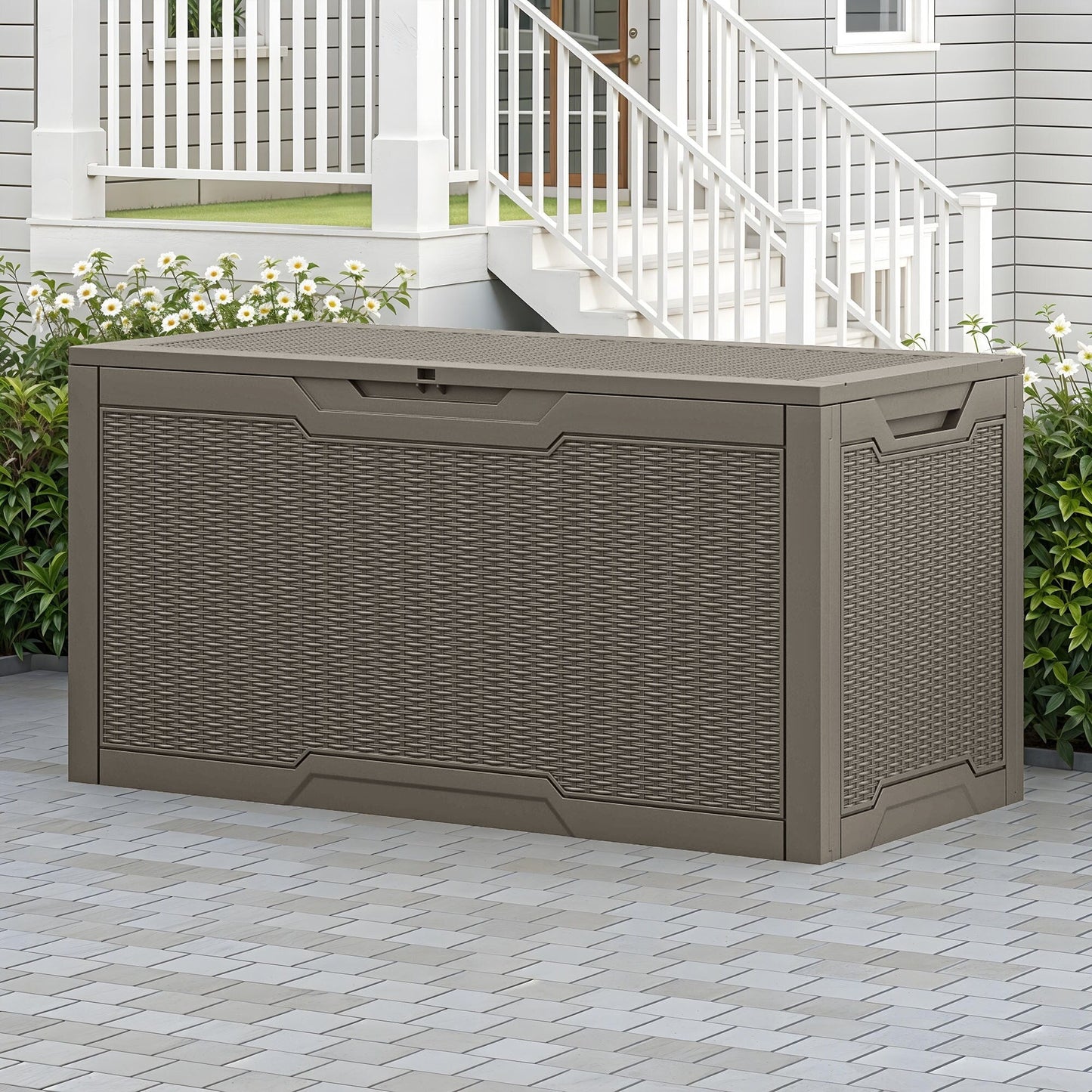 100 Gallon Outdoor Storage Waterproof Deck Box - N/A