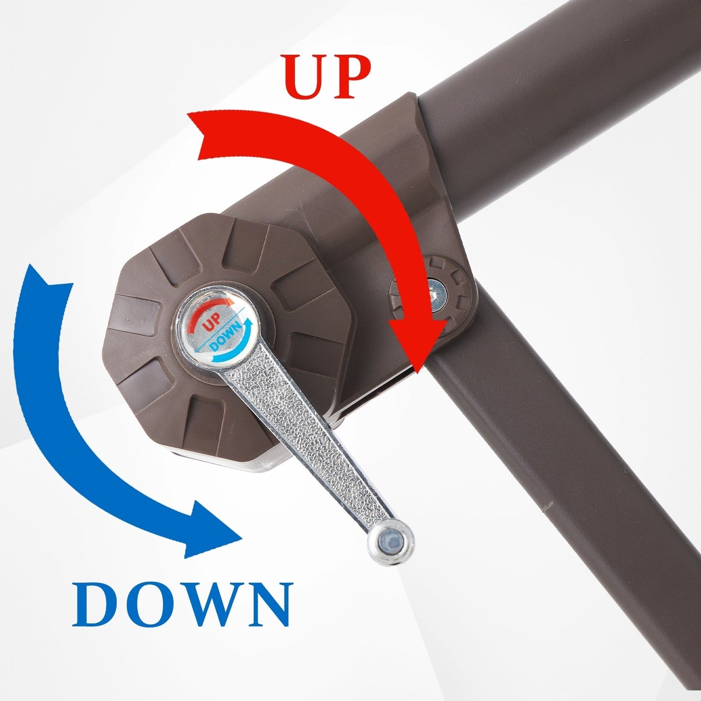 10ft Steel Crank Lift Hanging Offset Cantilever Umbrella