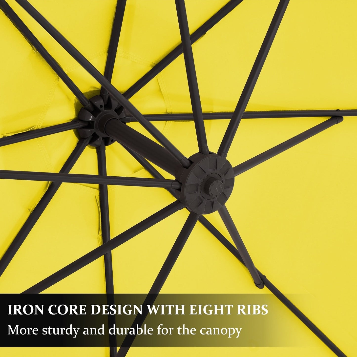 10ft Steel Crank Lift Hanging Offset Cantilever Umbrella