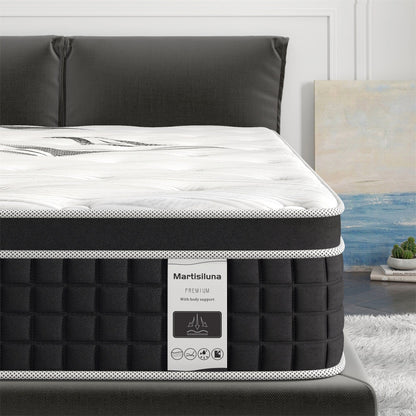Matelas hybride en mousse à mémoire de forme de 12 pouces dans une boîte