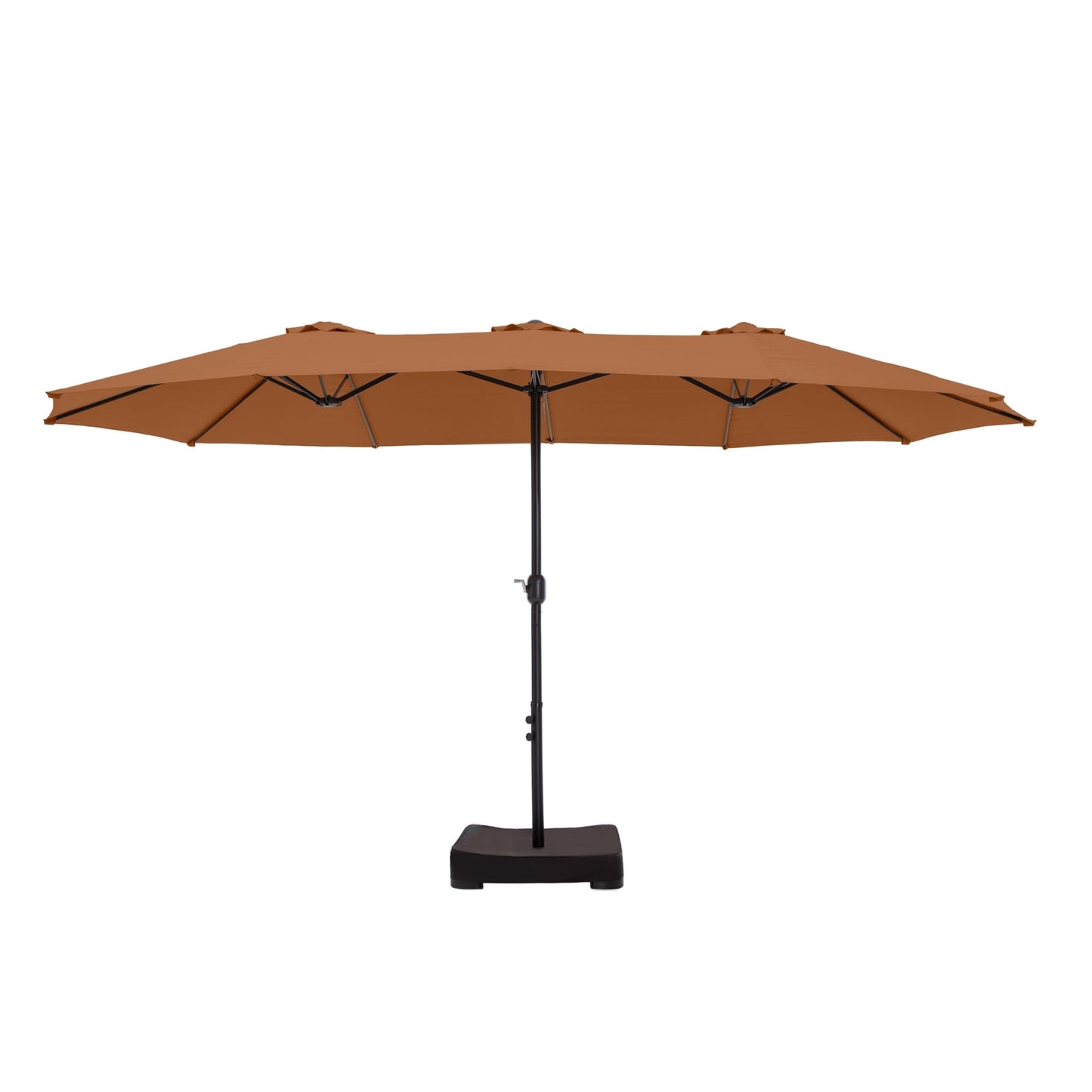Parasol double extra large de 15 pieds pour patio double face de MAISON ARTS avec base incluse