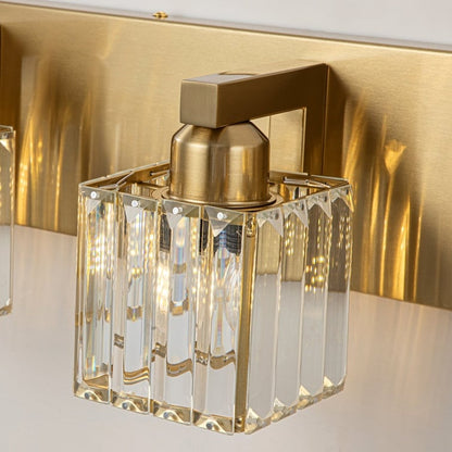 2/3/4/5 Light Bathroom Vanity Light Wall Sconce with Crystal Shade