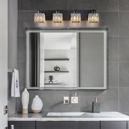 2/3/4/5 Light Bathroom Vanity Light Wall Sconce with Crystal Shade