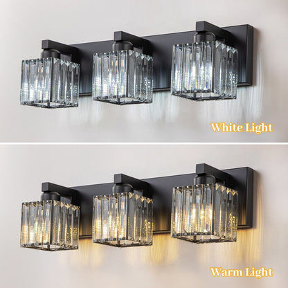 2/3/4/5 Light Bathroom Vanity Light Wall Sconce with Crystal Shade