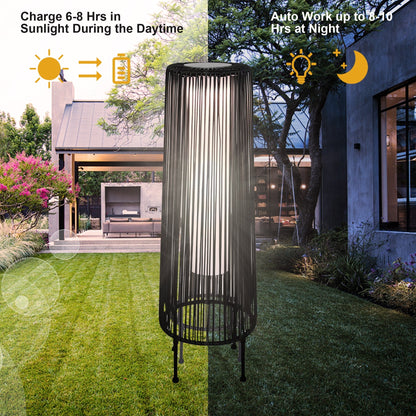 2 Pack Outdoor Solar Light Floor Lamps