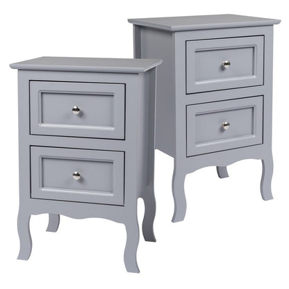 Country Style Two-Drawer Nightstand- Set of 2