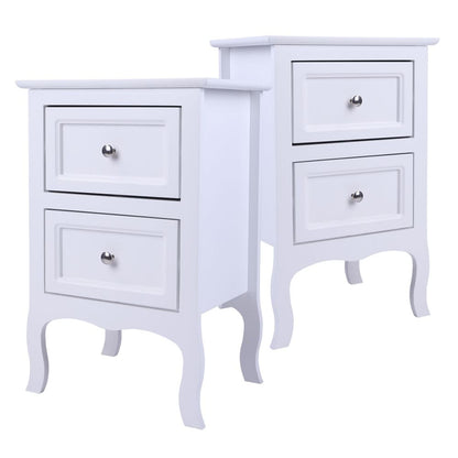 Country Style Two-Drawer Nightstand- Set of 2