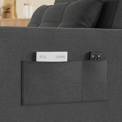 Canapé-lit gigogne 3 en 1, convertible, réglable, pliable et rembourré