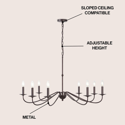 Lustre LED en fer à 6 lumières, 34,75 $, par JONATHAN Y