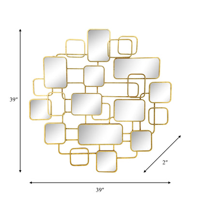 Sagebrook Home Modern Glam Mirror Wall Sculpture Decor
