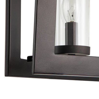 Lustre linéaire industriel moderne à 5 lumières pour salle à manger, style ferme, en verre transparent, idéal pour une cuisine ou un îlot