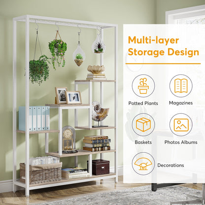 5-Tier Tall Indoor Plant Stand, 70.9 inches Plant Shelf with 10PC Hanging Hooks