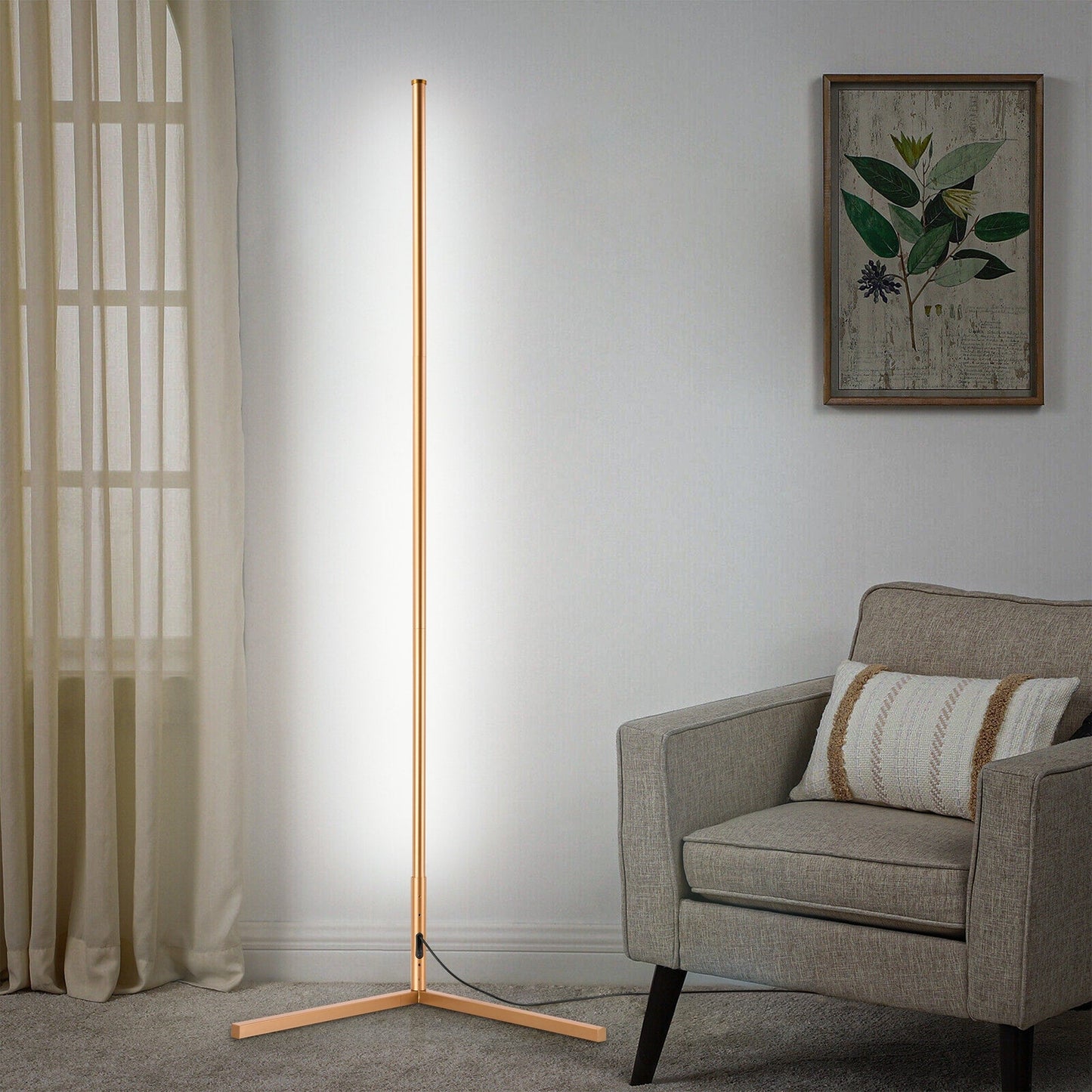 55 RGB Metal Corner Lamp Minimalist LED Floor Lamp