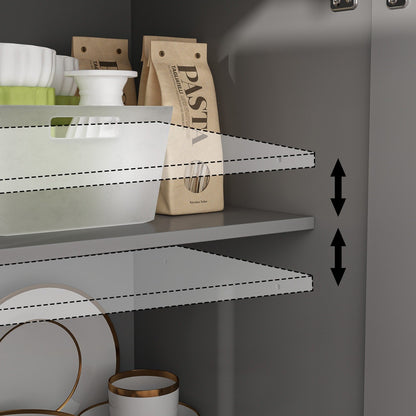 Buffet blanc laqué de 59,1 pouces, style contemporain et moderne du milieu du siècle