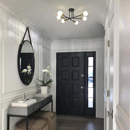 6 - Light Modern Metal 23.62'' Sputnik Semi-Flush Mount Ceiling Light