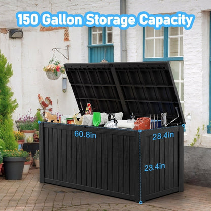 Outdoor Patio Storage Resin Lockable Deck Box