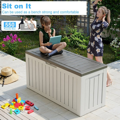 Outdoor Patio Storage Resin Lockable Deck Box
