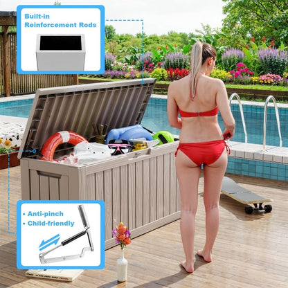 Outdoor Patio Storage Resin Lockable Deck Box