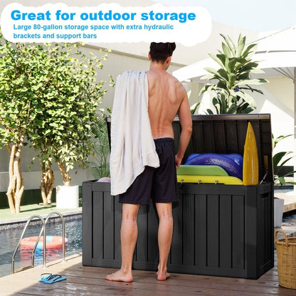 Outdoor Patio Storage Resin Lockable Deck Box