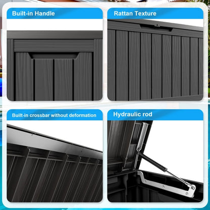 Outdoor Patio Storage Resin Lockable Deck Box