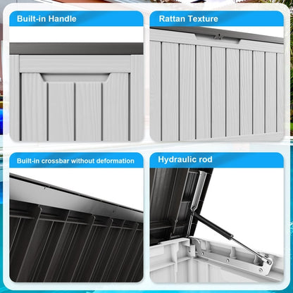 Outdoor Patio Storage Resin Lockable Deck Box