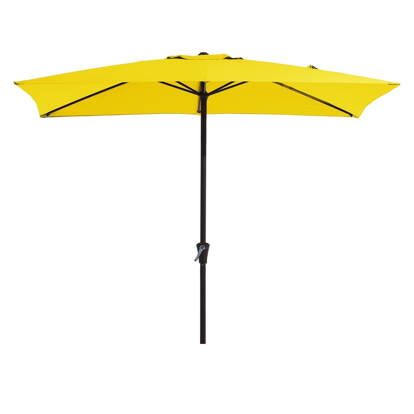 8*10ft Rectangular Patio Market Umbrella with Crank & Tilt，UV-Resistant