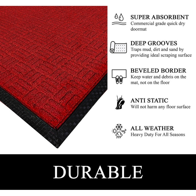 A1HC New Durable and Versatile Polypropylene Rubber Door Mat All Weather Inside Outside Door Mat
