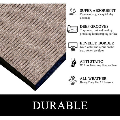 A1HC New Durable and Versatile Polypropylene Rubber Door Mat All Weather Inside Outside Door Mat