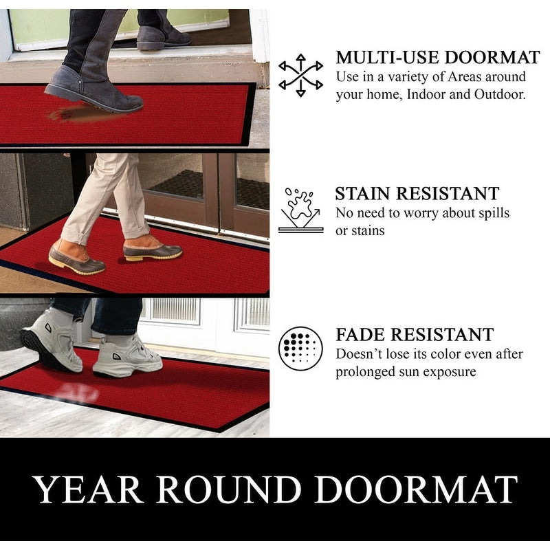 A1HC New Durable and Versatile Polypropylene Rubber Door Mat All Weather Inside Outside Door Mat