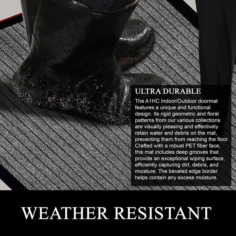 A1HC New Durable and Versatile Polypropylene Rubber Door Mat All Weather Inside Outside Door Mat