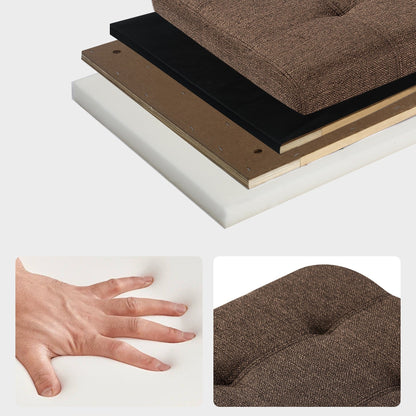 Banc ottoman de rangement en cuir reconstitué Adeco 50