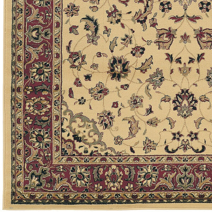 Admire Home Living Caroline Traditional Floral Sarouk Pattern Area Rug