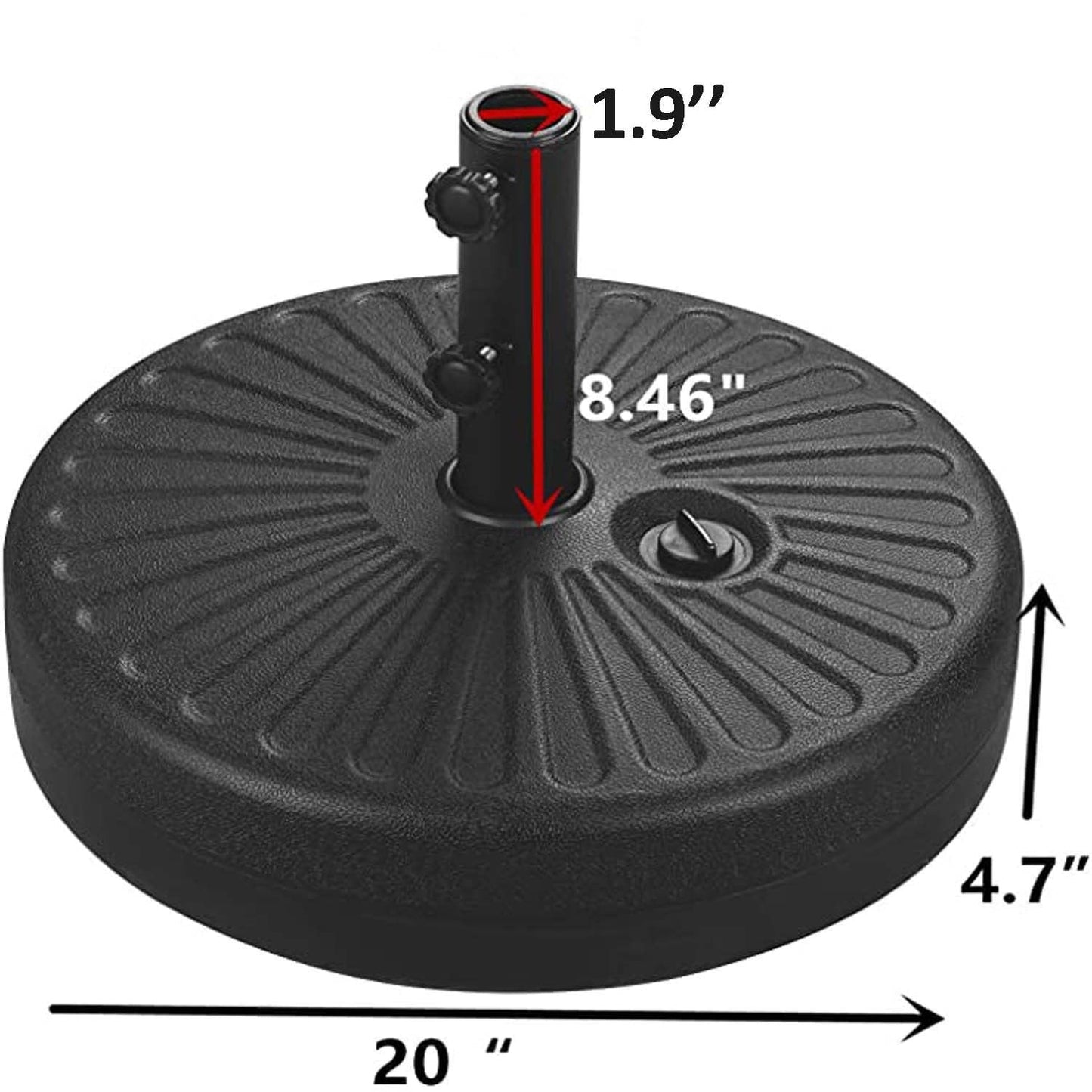 Ainfox 10ft Patio Umbrella with Lights Outdoor Solar Umbrella without Base