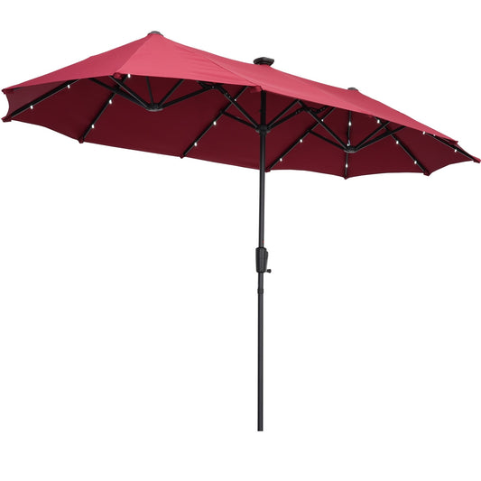 Ainfox 13ft/15ft Double-sided Patio Umbrella