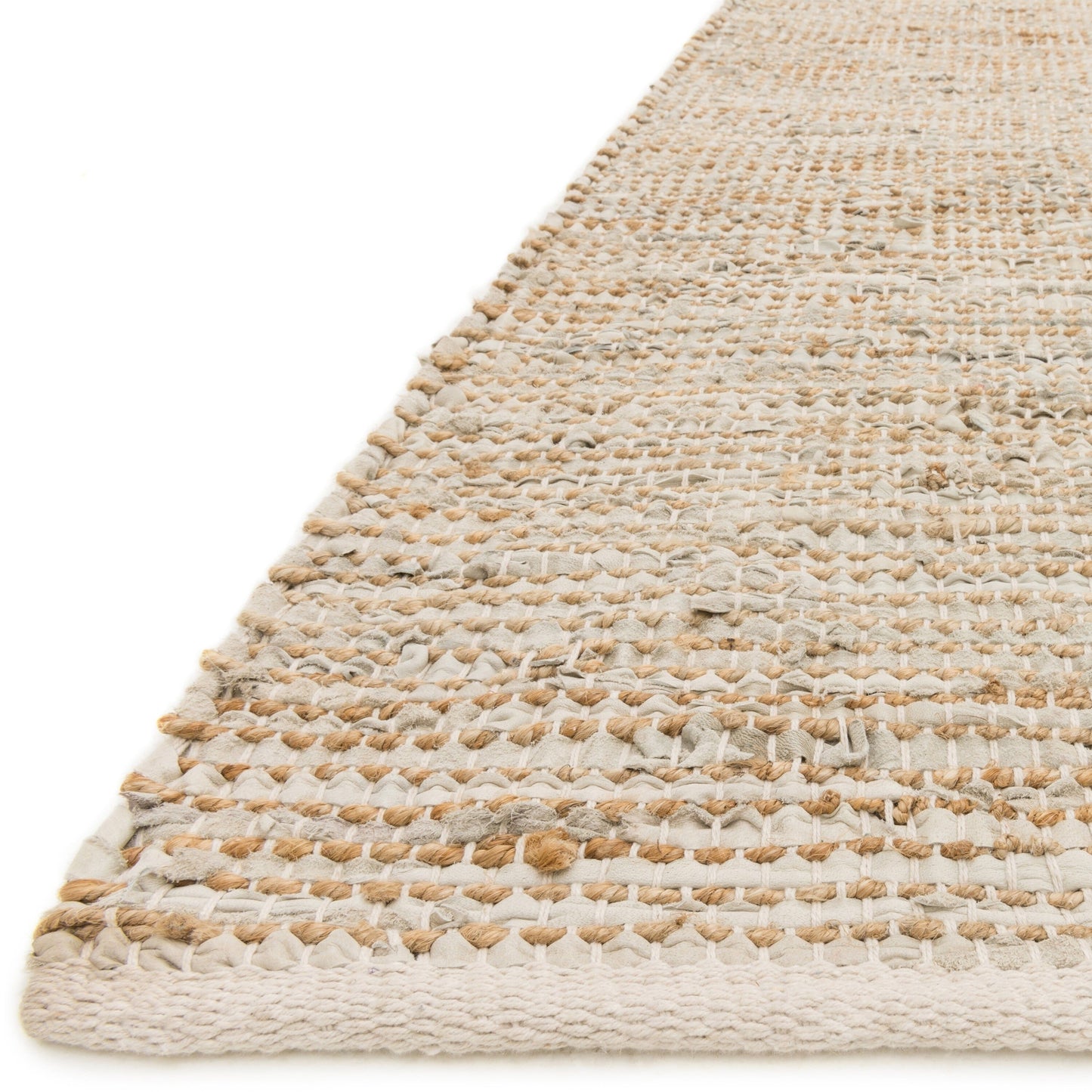 Alexander Home Farmhouse Jute and Leather Handwoven Area Rug