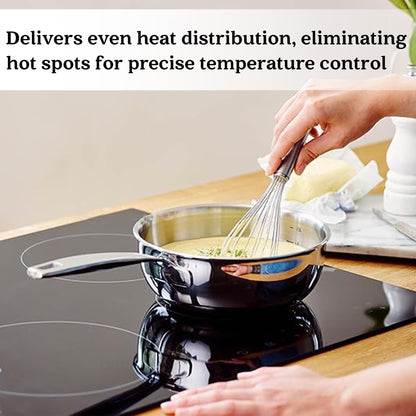 Saucière Alva Maestro en acier inoxydable 5 plis - 1,6 pinte. Non toxique