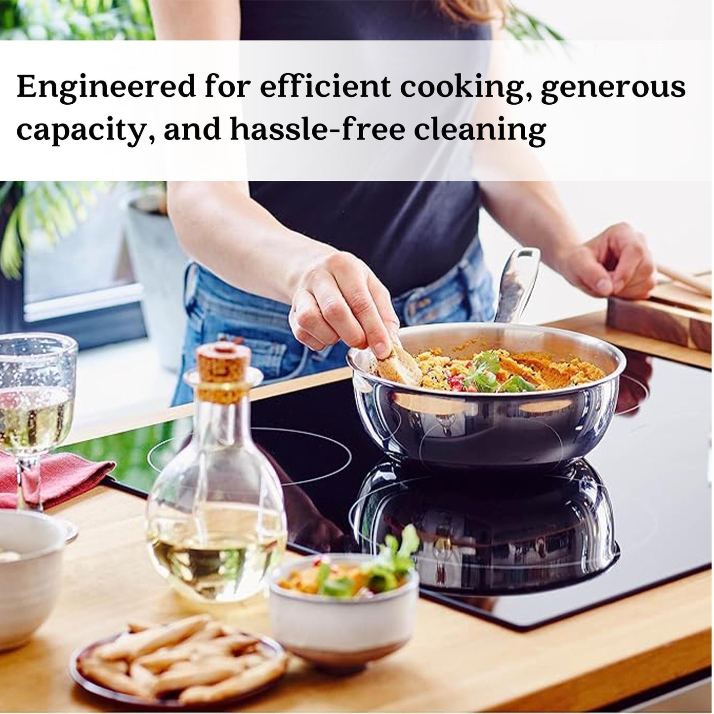 Saucière Alva Maestro en acier inoxydable 5 plis - 1,6 pinte. Non toxique