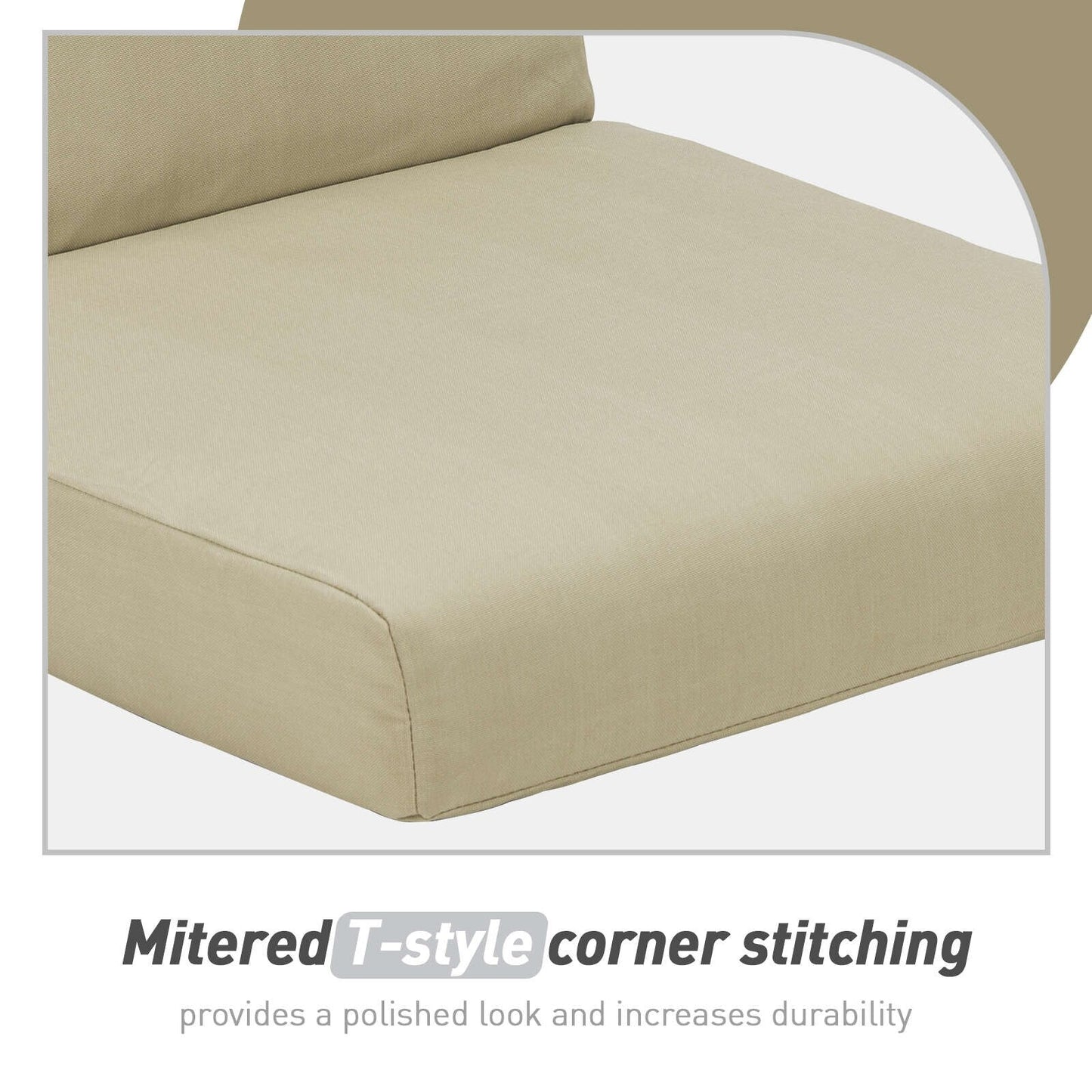 Lot de 4 coussins de chaise à dossier haut Aoodor Patio, 46 ​​x 21 x 4 pouces (coussins uniquement)