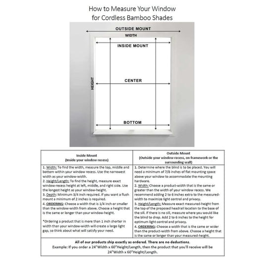 Arlo Blinds Tuscan 74-inch High Cordless Lift Bamboo Roman Shades