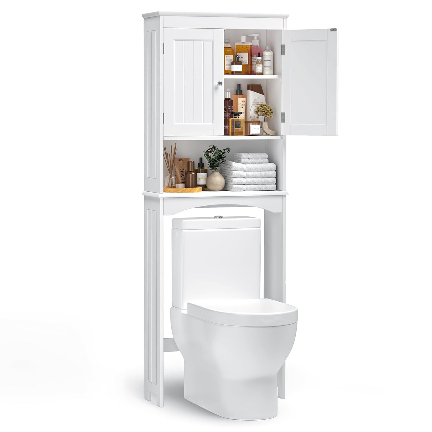 Meuble de rangement pour salle de bain, meuble de rangement pour toilettes, étagère de salle de bain au-dessus des toilettes, toilettes gain de place