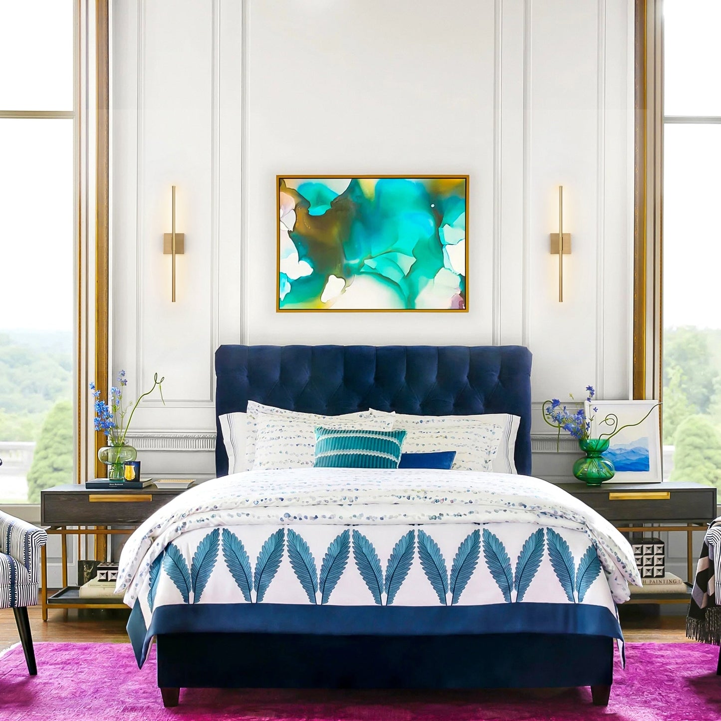 1-Light Black/ Gold/ Nickel Modern Long Linear Strip Wall Sconce Dimmable LED Bathroom Vanity Light