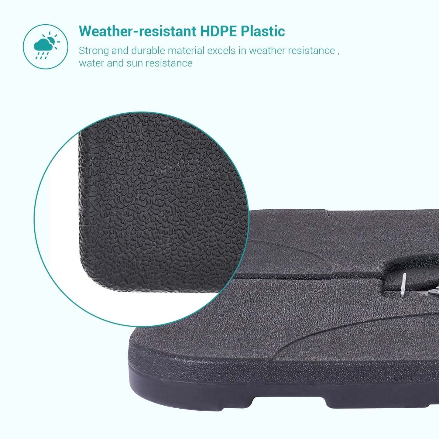 Bonosuki 4-Piece Cantilever Base Offset Patio Umbrella Stand, 176lb - 40.9 x 40.9